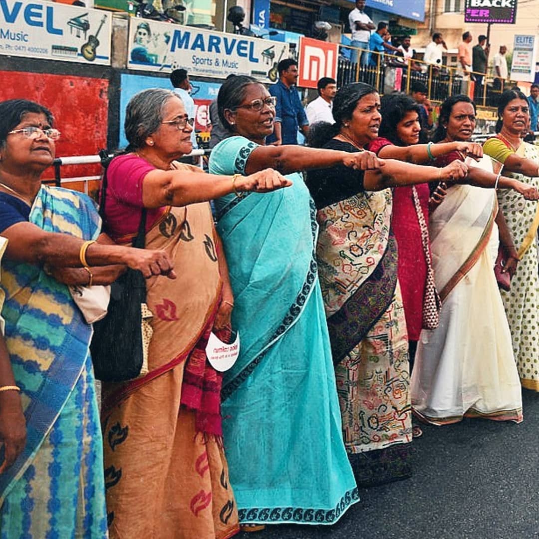 5 million women standing shoulder to shoulder building a 620 km human wall to fight sexism and oppression in India, today's most dangerous country for women. 2019 here we go 🏻🏼🏽🏿 @nytgender