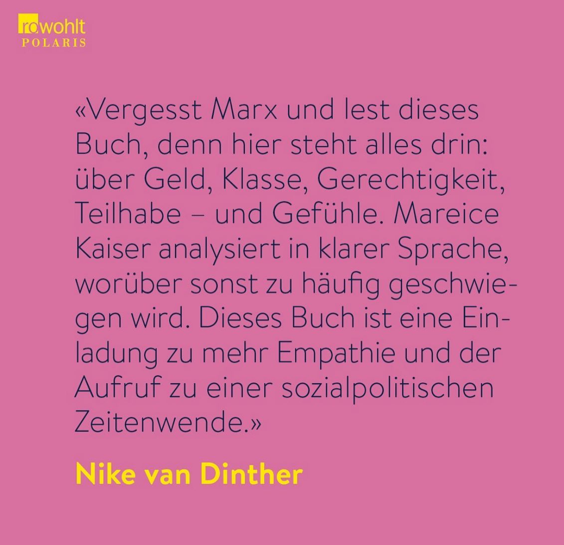 So, jetzt teile ich diese Buchempfehlung nochmal ganz offiziell, auf dass sie nicht übersehen wird. Danke, @mareicares - für dich, deine Worte und all jene, die du sprechen lässt. #Wieviel ich schon von dir und euch lernen durfte, ist unbezahlbar 

„Geld allein macht einen nicht glücklich,
sagt man. Und doch macht es ziemlich viel aus: Macht,
Status, Lebensgrundlage, Sicherheit. Wie soll es einem
gelingen, glücklich zu sein, wenn man all das und mehr
nicht hat?

Mit ihrem neuen Buch «Wie viel» wirft #mareicekaiser
einen Blick auf das, was Geld mit uns macht, die
Emotionen, die es in uns auslöst und welchen Wert wir
ihm beimessen. Entlang persönlicher Geschichten
werden zutiefst ungerechte Strukturen aufgedeckt, die
unsere Gesellschaft und unser Miteinander bestimmen.
Die Autorin eröffnet den Leser*innen die Augen über
den Spalt zwischen Armut und Reichtum, Erfolg und
Not, Chancen und Schicksal - und alles dazwischen.“